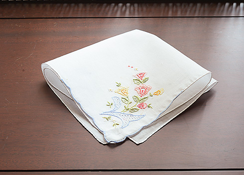 Embroidered Colored Cotton Handkerchief. Style 1104 - Click Image to Close